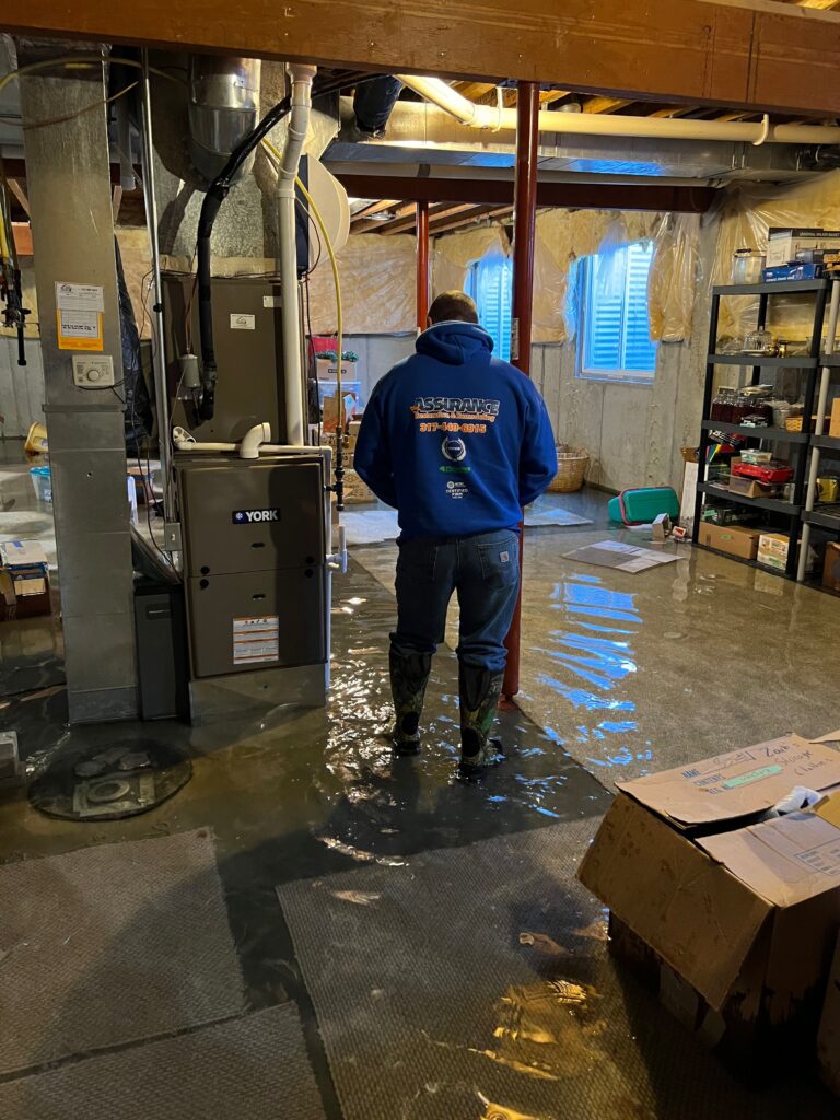 Water Restoration from a flood in Plainfield, IN.